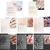 Gold Silver Manicure Stickers Imitation Metal Line Adhesive Nail Stickers, Stz-GS104 Rose Gold, Stz-GS104 Gold, Stz-GS004 Rose Gold, Stz-GS005 Rose Gold, Stz-GS011 Rose Gold, Stz-GS104 Silver, Stz-C032, Stz-C033