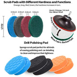 31pcs/set Electric Drill Brush Kitchen Bathroom Wall Cleaning Set, 31 in 1