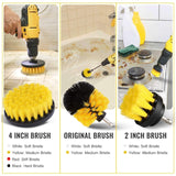 31pcs/set Electric Drill Brush Kitchen Bathroom Wall Cleaning Set, 31 in 1