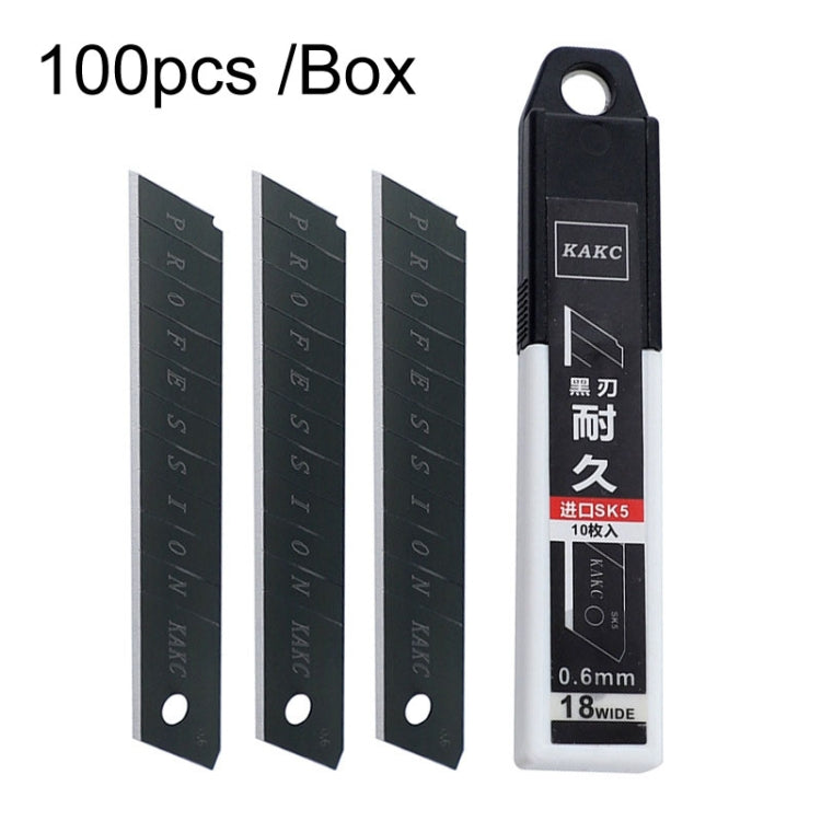 KAKC-18 Black Blade Cutter Blade 18mm Wall Cutter Blade, Specification:, 10pcs /Box, 100pcs /Box