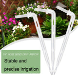10pcs FR-258 4/7mm Capillary Transparent Curved Drop Arrow Gardening Micro-Spray Irrigation Arrow