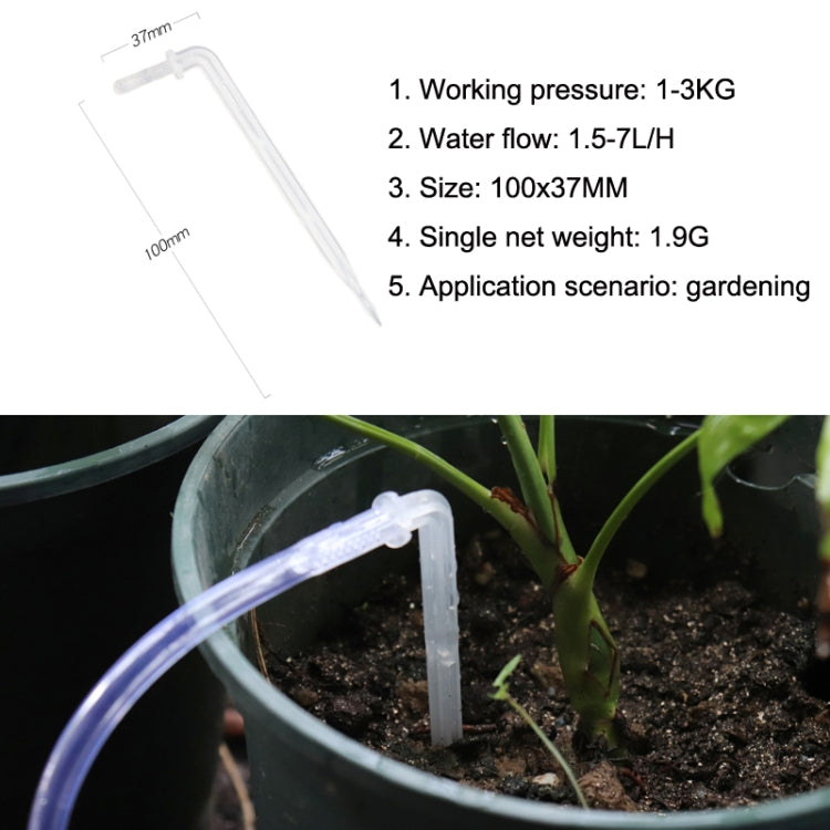 10pcs FR-258 4/7mm Capillary Transparent Curved Drop Arrow Gardening Micro-Spray Irrigation Arrow