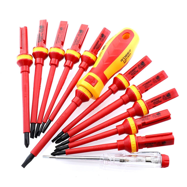 RDEER VDE-9913 13 In 1 Insulated Screwdriver Set Screwdriver Electrician Tools, VDE-9913