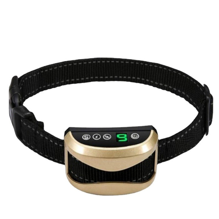 USB Rechargeable Waterproof Dog Bark Collar With Vibration And Beep, Gold Gold