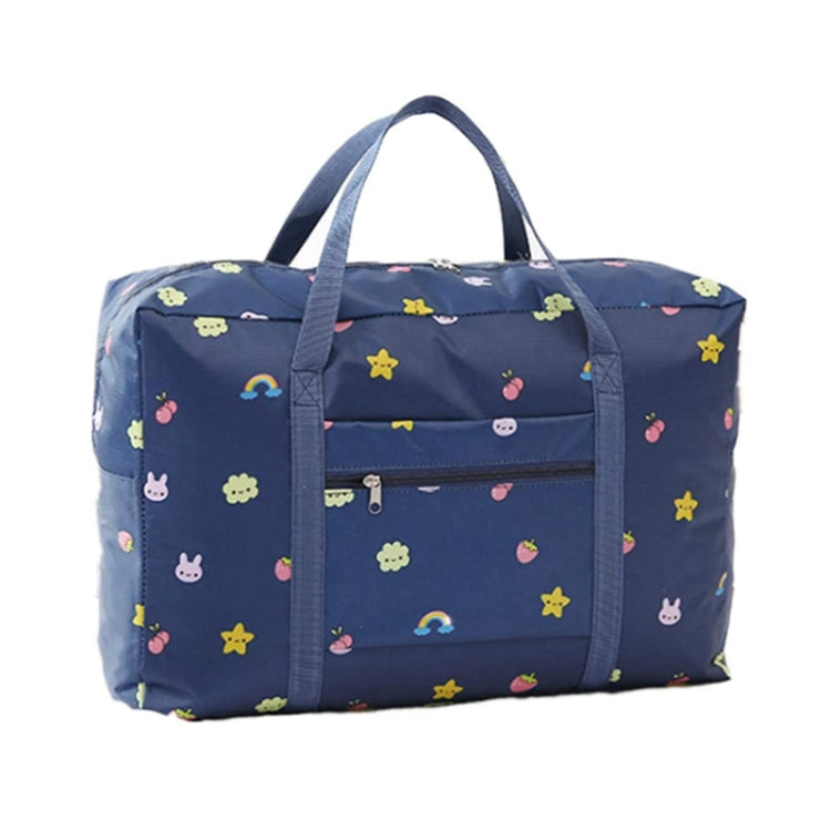 Travel Waterproof Foldable Storage Hand Luggage Bag Navy Blue Rainbow