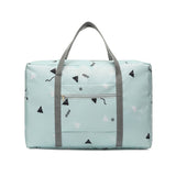 Travel Waterproof Foldable Storage Hand Luggage Bag Blue Plaid
