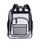 PVC Transparent Waterproof Backpack Student School Bag, Large Purple, Large Light Grey, Large Black, Small Pink, Small Black, Small Gray, Candy Color Black