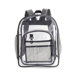 PVC Transparent Waterproof Backpack Student School Bag, Large Purple, Large Light Grey, Large Black, Small Pink, Small Black, Small Gray, Candy Color Black