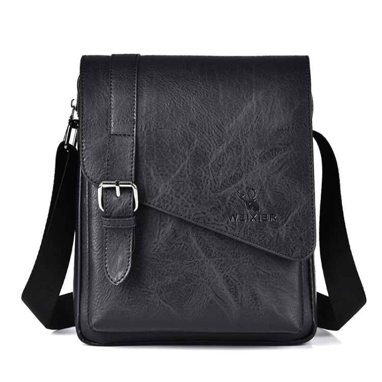 WEIXIER D266 Retro Crossbody Large Capacity Messenger Bag Shoulder Bag Tot Backpack Black
