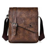 WEIXIER D266 Retro Crossbody Large Capacity Messenger Bag Shoulder Bag Tot Backpack Dark Brown