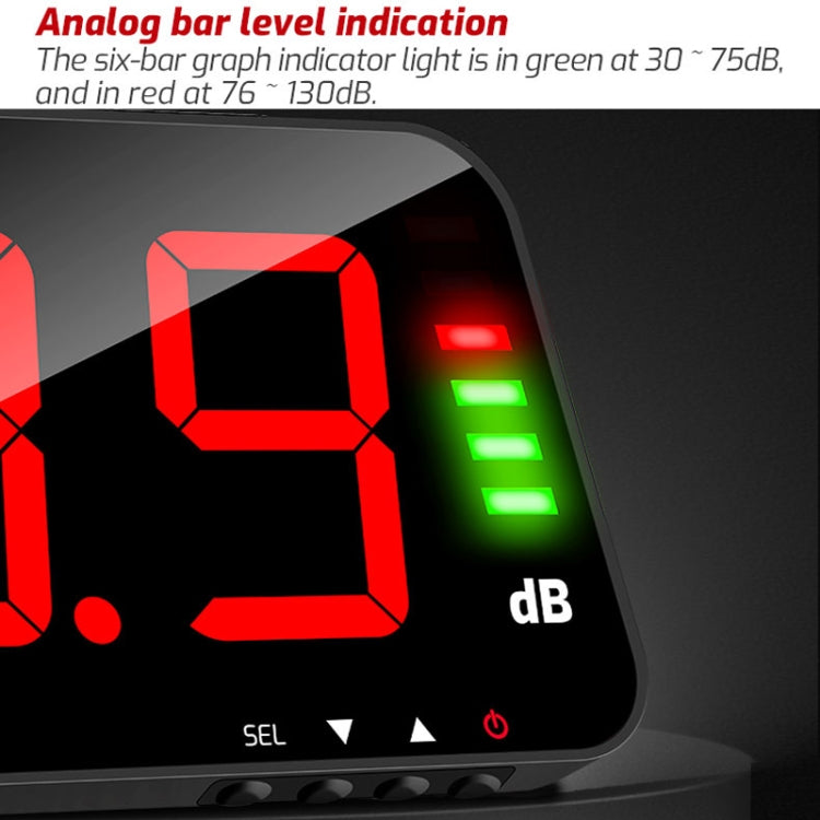 Large Screen Wall-Mounted Noise Meter Decibel Detector, TA653A, TA654A