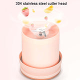 LGZ-1 500ml 50W 4 Blades Electric Portable Juicer Rechargeable Juice Extractor, LGZ-1 (White), LGZ-1 (Green), LGZ-1 (Pink)