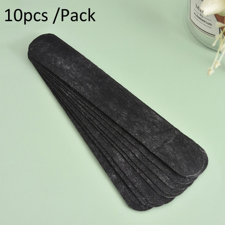 10pcs /Pack Disposable Hat Brim Stickers Shirt Collar Anti-Dirty Sweat-Absorbing Stickers Black