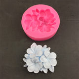 Silicone Handmade Mold Chocolate Epoxy Gypsum Fondant Mold, Gardenia, 3 Petals Frangipani