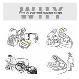 Cross Luggage Strap Without Combination Lock