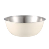 304 Stainless Steel Food Grade Dishes Bowl Kitchen Baking Stirring Bowl Vegetables Sandwood Basin, 19cm (Yellow), 22cm (Yellow), 24cm (Yellow), 19cm (White), 22cm (White), 24cm (White) 19cm (White)