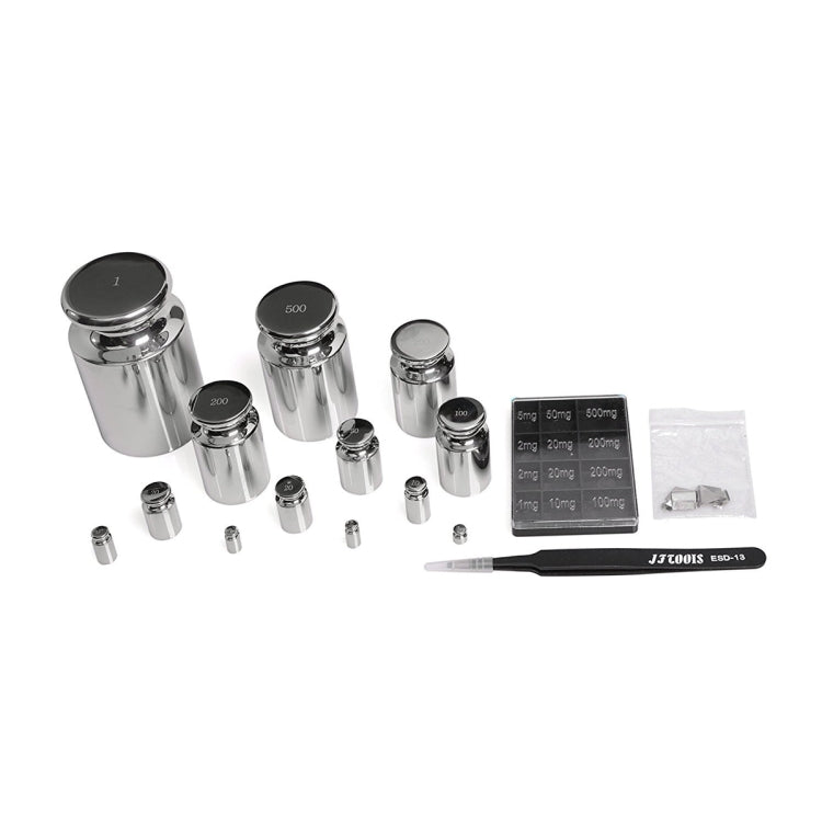 Stainless Steel Standard Weights, 25pcs/set F1 Level 1mg-1kg