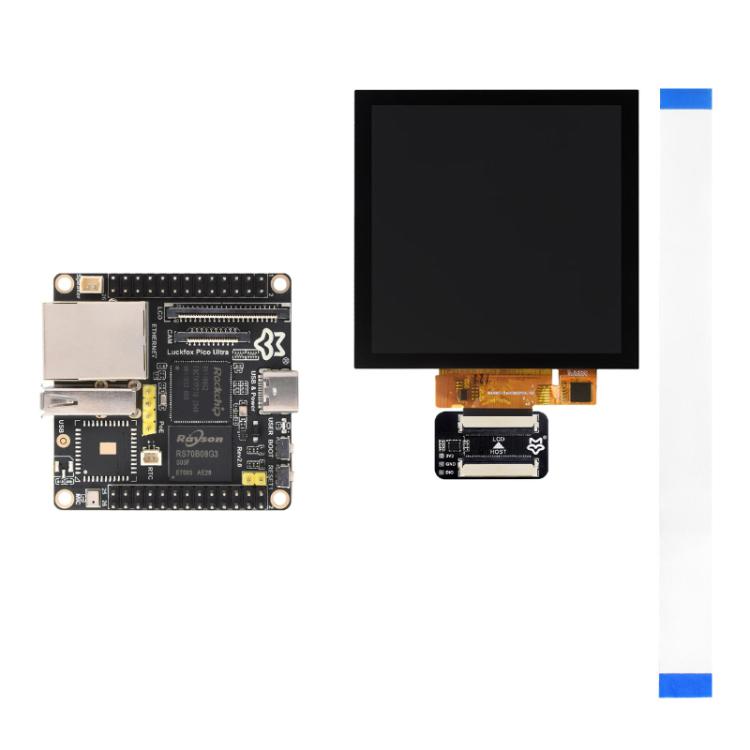 Luckfox Pico Ultra B RV1106G2 0.5TOPS Micro Linux Development Board Integrated Processor Without Wi-Fi/PoE, Without Screen, 480x480 Touch Screen, 720x720 Touch Screen