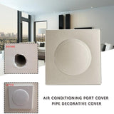 Square Air Conditioning Hole Decoration Cover Wall Hole Plug, Split 5cm White, Split 5cm Gold, Split 5cm Silver, 9cm White, 9cm Gold, 9cm Silver