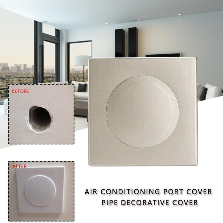 Square Air Conditioning Hole Decoration Cover Wall Hole Plug, Split 5cm White, Split 5cm Gold, Split 5cm Silver, 9cm White, 9cm Gold, 9cm Silver