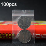 100pcs Perforated Ziplock Bag Thickened Transparent Packaging Bag Plastic Sealed Bag, 4 x 6cm, 5 x 7cm, 6 x 9cm, 7 x 10cm, 8 x 12cm, 10 x 15cm
