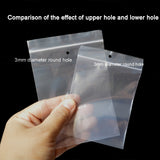100pcs Perforated Ziplock Bag Thickened Transparent Packaging Bag Plastic Sealed Bag, 4 x 6cm, 5 x 7cm, 6 x 9cm, 7 x 10cm, 8 x 12cm, 10 x 15cm