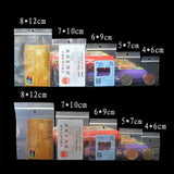 100pcs Perforated Ziplock Bag Thickened Transparent Packaging Bag Plastic Sealed Bag, 4 x 6cm, 5 x 7cm, 6 x 9cm, 7 x 10cm, 8 x 12cm, 10 x 15cm