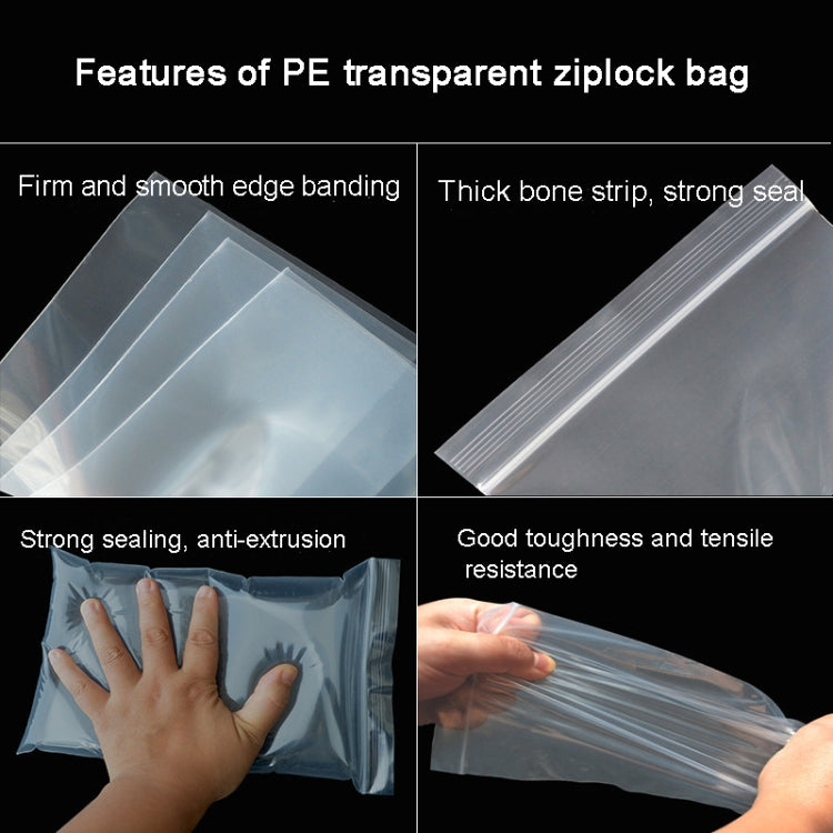 100pcs Perforated Ziplock Bag Thickened Transparent Packaging Bag Plastic Sealed Bag, 4 x 6cm, 5 x 7cm, 6 x 9cm, 7 x 10cm, 8 x 12cm, 10 x 15cm