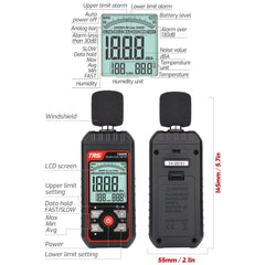 Household Noise Tester Decibel Device, TASI TA651A, TASI TA651B - Zen Craft