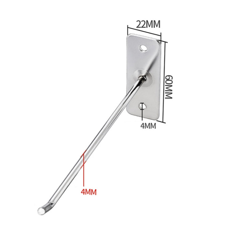 10pcs 4mm Thick Nail Wall Display Jewelry Hooks Single Wire Hook, 5cm, 10cm, 15cm, 20cm, 25cm