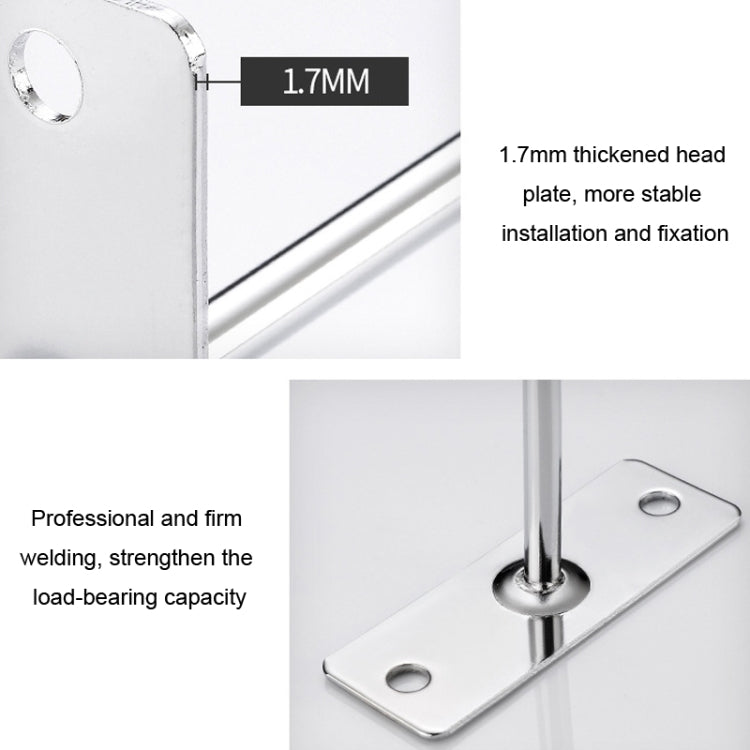 10pcs 4mm Thick Nail Wall Display Jewelry Hooks Single Wire Hook, 5cm, 10cm, 15cm, 20cm, 25cm