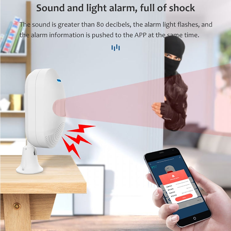 TUYA APP Control Wireless PIR Motion Sensor Alarm WiFi Motion Detector, Tuya WiFi