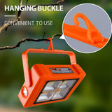 Solar Flood Light Portable Flashlight Emergency Work Light, 144 LEDs