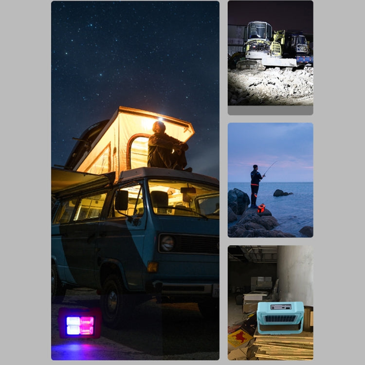 Solar Flood Light Portable Flashlight Emergency Work Light, 144 LEDs