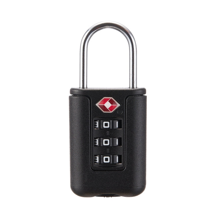 TSA Customs Code Lock Travel Luggage Lock Mini Contrast Color Design Combination Padlock Black