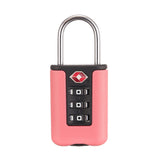 TSA Customs Code Lock Travel Luggage Lock Mini Contrast Color Design Combination Padlock Pink