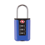 TSA Customs Code Lock Travel Luggage Lock Mini Contrast Color Design Combination Padlock Purple Blue