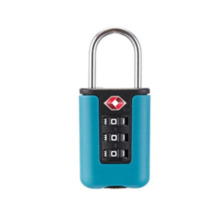 TSA Customs Code Lock Travel Luggage Lock Mini Contrast Color Design Combination Padlock Lake Blue