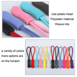 10pcs /Pack TPU Plastic Slider Zipper Cord Caterpillar Puller