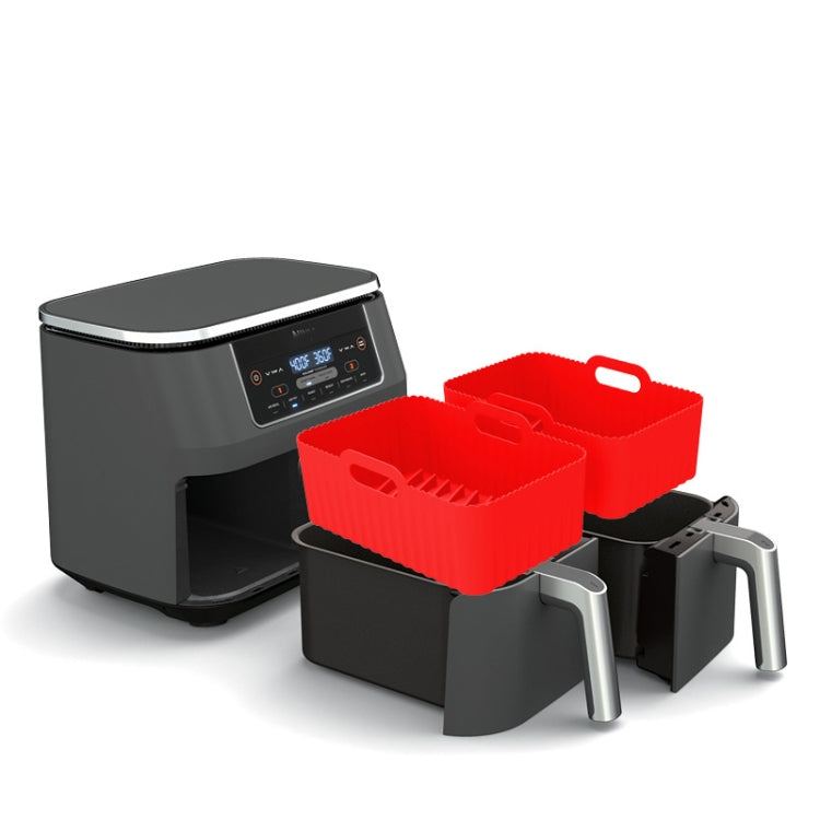 For Ninja DZ201 Air Fryer Silicone Liner Mat Reusable Basket Tray, Gray Thick Model (140g), Gray Thin Model (95g), Black Thin Model (95g), Pink Thin Model (95g), Red Thin Model (95g), Blue Thin Model (95g), Large Black (153g), Large Pink (153g)        ...