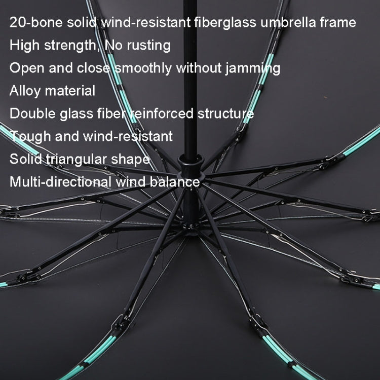 20 Bone Reverse Double Bone Automatic Folding Umbrella Sunshade Sun Umbrella