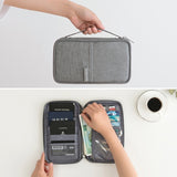 Travel Waterproof Dustproof Portable Passport Document Bag, Blue Large, Black Large, Gray Large, Navy Blue Large, Orange Pink Large, Blue Small, Black Small, Navy Blue Small, Orange Pink Small