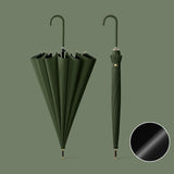 16 Bone Automatic Long Handle Double Sunny And Rain Dual Use Umbrella, With Waterproof Cover Beige, With Waterproof Cover Black, With Waterproof Cover Purple, With Waterproof Cover Green, With Waterproof Cover White, With Waterproof Cover Matcha       ...