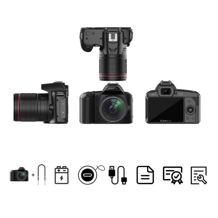Dual-camera Night Vision 64 Million Pixel High-definition WIFI Digital Camera, Standard Without Memory Card, Standard+Fill Light, Standard+Macroscopic Mirror, Standard+Microphone, Standard+Handheld Bracket, Standard+Light+Lens+Mic+Bracket Standard Without Memory Card
