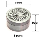 50mm Bulldog Grinder Tobacco Herb Zinc Alloy Grinders, 3 -layer Bronze, 3-layer Ancient Silver, 4 -layer Bronze, 4 -layer Ancient Silver