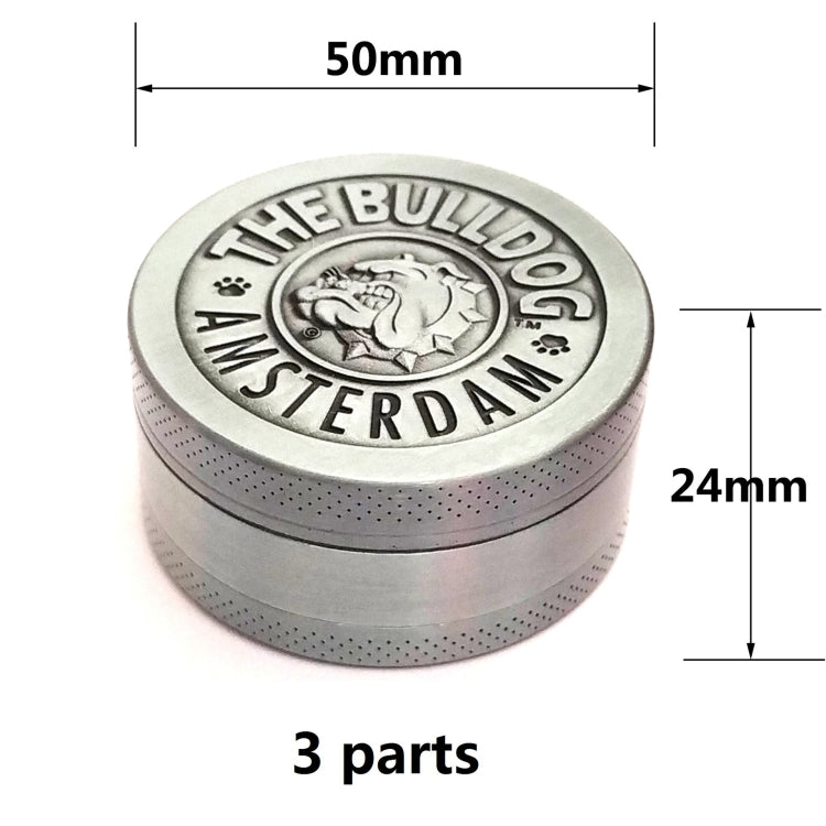 50mm Bulldog Grinder Tobacco Herb Zinc Alloy Grinders, 3 -layer Bronze, 3-layer Ancient Silver, 4 -layer Bronze, 4 -layer Ancient Silver