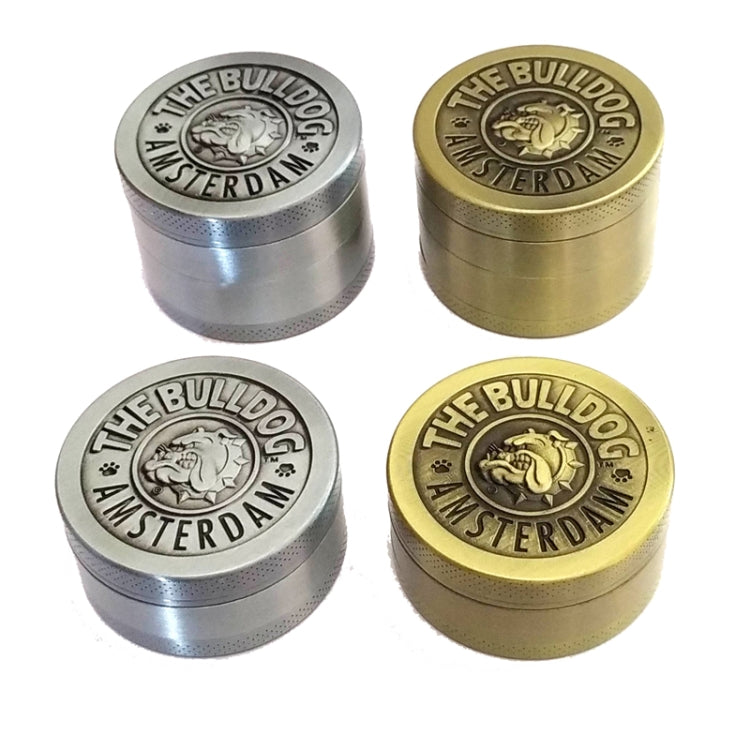 50mm Bulldog Grinder Tobacco Herb Zinc Alloy Grinders, 3 -layer Bronze, 3-layer Ancient Silver, 4 -layer Bronze, 4 -layer Ancient Silver