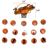 Basketball Theme Party Set Flag + Balloon + Cake Insert Set