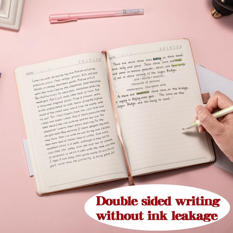 A6 PU Leather Notebook Business Notepad 96 Sheets Inner Pages, A6