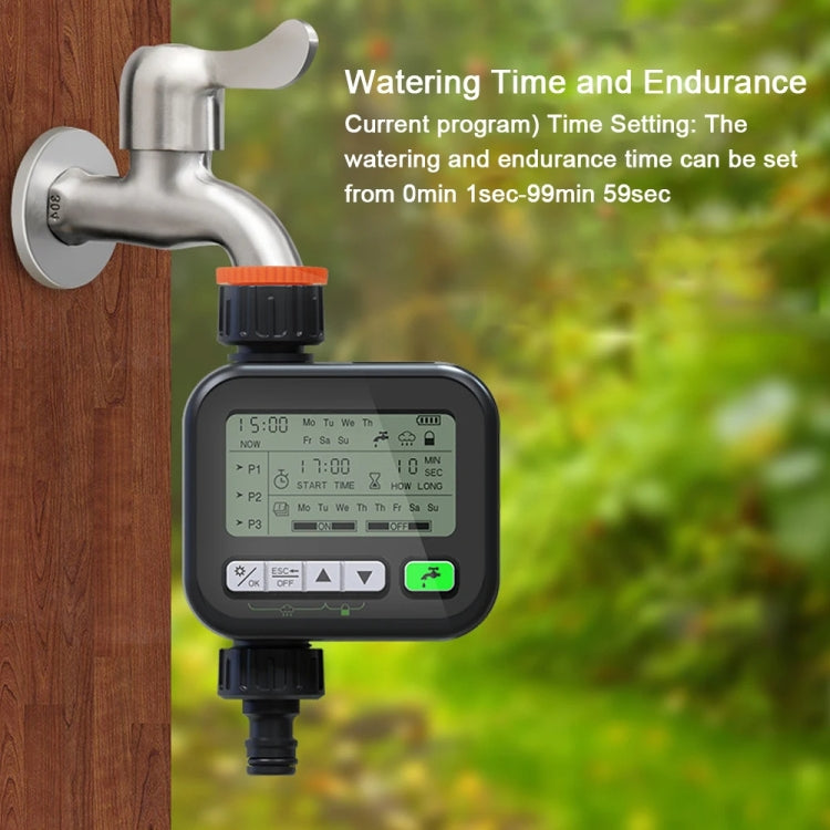 Gardening Timer Automatic Watering Device Garden Balcony Watering Device Intelligent Irrigation System Controller, Black